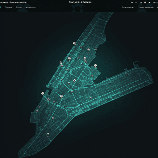 Map visualization of fleet geofences and routes in Kenya